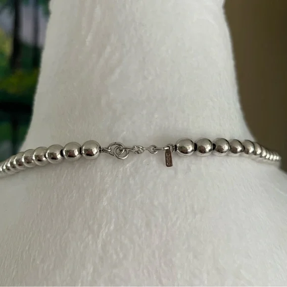 Monet silver beaded necklace - Picture 5 of 5
